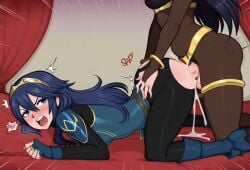 ai_generated cum fire_emblem futa_on_female lucina_(fire_emblem) tharja_(fire_emblem)