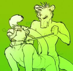 0ct0m0n0 ambiguous_penetration ambiguous_species andromorph andromorph/male andromorph_penetrated anthro anthro_on_anthro anthro_penetrated anthro_penetrating anthro_penetrating_anthro bodily_fluids breath breed closed_eyes collar duo ear_piercing from_behind_position fur genital_fluids glare hair hi_res intersex intersex/male intersex_penetrated leash leash_pull leashed_collar male male_penetrating male_penetrating_andromorph male_penetrating_intersex mammal monochrome muzzle_(object) muzzled narrowed_eyes nipples nude obscured_penetration orgasm orgasm_face penetration penile penile_penetration piercing raised_tail sex short_hair smile tail tail_grab