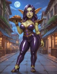 1girls ai_generated female full_body goblin goblin_art goblin_female green_skin latex murzy warcraft world_of_warcraft xal'atath
