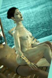 abs animated asian_female cowgirl cyberpunk_2077 female hanako_arasaka muscular raining