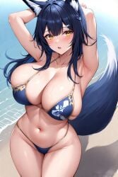 ai_generated beach bikini massive_breasts neokaat