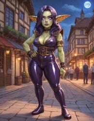 1girls ai_generated female full_body goblin goblin_art goblin_female green_skin latex murzy warcraft world_of_warcraft xal'atath