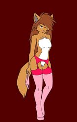 anthro bowmanswolf canine female florence_ambrose freefall_(webcomic) fur furry lonefox nude panties tights underwear