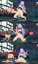 2girls 3d after_ejaculation belle_(zenless_zone_zero) censored cum cum_in_pussy female female_ejaculation fff666002 holding_head intersex monophallia more_at_source mosaic_censoring multiple_images penis penis_neck pussy pussy_juice pussy_neck unusual_genitalia_placement unusual_penis_placement unusual_pussy_placement vaginal_penetration vivian_(zenless_zone_zero) what zenless_zone_zero
