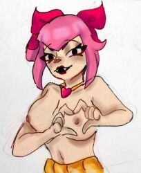 1girls boob_heart brawl_stars female happy melodie_(brawl_stars) nude_female
