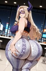 1girls ai_generated ass ass_focus ass_up big_ass big_breasts big_thighs boku_no_hero_academia breasts female female_only flare_pants forbidden_pants gigantic_ass grabbing_own_ass huge_ass light-skinned_female miyuai mount_lady my_hero_academia sexy sexy_pose solo spreading_own_ass thick_ass thick_butt thick_thighs tight_clothing tight_fit yuu_takeyama