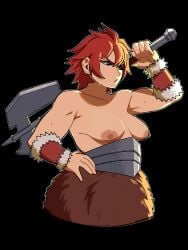 1girls breasts dungeon_meshi dwarf female namari_(dungeon_meshi) rheesu tagme tomboy topless
