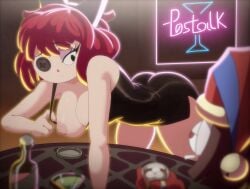 2girls ass ass bare_arms bare_breasts bare_legs bare_shoulders bare_thighs big_ass big_breasts big_butt clothed clothing color dress female female_focus female_only hi_res large_breasts light-skinned_female light_skin nipples pomni_(the_amazing_digital_circus) postalk ragatha_(the_amazing_digital_circus) red_hair short_hair solo_female tagme the_amazing_digital_circus thick_thighs