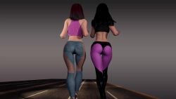 2girls 3d animated ass ass_focus clothing dat_ass duo female female_only fishnets high_heels mp4 multiple_girls music redapple2 shorter_than_30_seconds sound the_klub_17 tk17 video video_camera walking