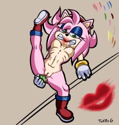 amy_rose anal anal_masturbation anal_sex buttplug eulipotyphlan female hedgehog hi_res kiss_mark lipstick makeup mammal masturbation penetration plug_(sex_toy) roughlove69 running_makeup sega sex_toy sonic_(series) sonic_the_hedgehog_(series) toony