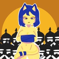 1323strawberry 1girls animal_crossing ankha ankha_(animal_crossing) ankha_ride_(minus8) bad_captain_(tankmen) cat feline fur furry nintendo tankmen yellow_fur