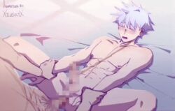 2boys ambush_(trap) anal animated censored censored_genitalia censored_penis censored_testicles closed_eyes feminine_male gay gay_sex gif heavily_censored holding_hands jujutsu_kaisen male male/male male_focus male_out_of_frame male_penetrated male_penetrating male_penetrating_male male_pov mosaic_censoring multiple_boys nude penticton pixelated pixelated_penis satoru_gojo sex submissive_male suguru_geto twunk white_hair xtlusultx yaoi