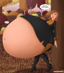 ! ?! anna_(frozen) belly big_belly digestion disney elsa_(frozen) english_text ergos female frozen_(film) frozen_2 huge_belly huge_stomach inside_stomach post_vore same_size_vore text vore