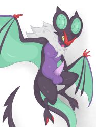 3:4 anthro balls bat digital_media_(artwork) dracodrawer dragon erection feral fur generation_6_pokemon genitals hi_res looking_at_viewer male mammal membrane_(anatomy) membranous_wings mythological_creature mythological_scalie mythology nintendo noivern penis pokemon pokemon_(species) scalie simple_background solo spread_wings tail tongue tongue_out white_background wings