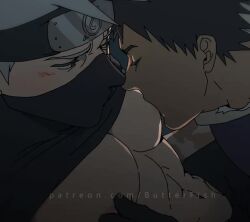 2boys animated blush closed_eyes dark-skinned_male gay hatake_kakashi headband male/male male_nipples male_only mask masked_male muscular_male naruto naruto_(series) naruto_shippuden nipple_pinch nipple_play nipple_tweak nipples no_sound nsfwbutter patreon patreon_username shuddering sucking_male_nipple sucking_nipples tagme uchiha_obito video yaoi