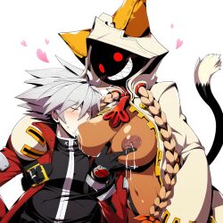 ai_generated blazblue dark-skinned_female dreson friends interracial lactating lactation male/female milk milking nipples ragna_the_bloodedge sucking sucking_nipples taokaka