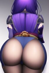 ai_generated ass clothed female funemily1 genshin_impact medium_breasts nai_diffusion purple_hair raiden_shogun stable_diffusion tagme