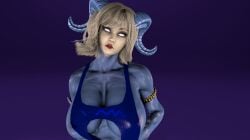 3d athletic athletic_female big_breasts blizzard_entertainment blue_body blue_horns blue_skin draenei draenei_female female fit fit_female horns justfrog-entertainment lipstick makeup muscle_girl muscular muscular_arms muscular_female original_character red_lipstick sling_bikini tendrils toned toned_female virt-a-mate virtamate white_eyes white_face white_hair world_of_warcraft x'saphira x'saphira_excellia