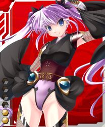 00s breasts cameltoe card_(medium) card_(r) card_(red-r) female female_focus fishnets legs lilith-soft ninja official_art oohashi_takayuki purple_hair small_breasts smile solo taimanin_(series) taimanin_asagi taimanin_asagi_battle_arena taimanin_asagi_battle_arena_all_card_gallery taimanin_asagi_kessen_arena tanuma_shiki twintails