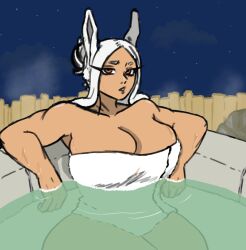 big_breasts hot_spring looking_at_viewer miruko my_hero_academia sporpex