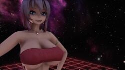 1girls animated athletic_female big_breasts dancing huge_breasts large_breasts megurine_luka mmd pink_hair shades tagme thong video vocaloid