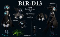 16:10 2022 animated anthro anus ass avian b1r-d13 beak becoming_erect biped bird_feet black_background black_beak black_body black_feathers black_penis blue_eyes digital_media_(artwork) feathers female genitals hi_res internal_oral machine model_sheet multicolored_body penis pussy robot ruaidri short_playtime solo tail_feathers tapering_penis two_tone_body white_body widescreen