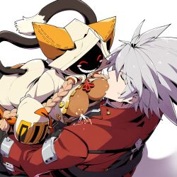 ai_generated blazblue dark-skinned_female dreson friends interracial lactating lactation male/female milk milking nipples ragna_the_bloodedge sucking sucking_nipples taokaka