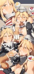 :>= ? absurdres blonde_hair blue_eyes breasts censored cleavage commission cum cum_in_mouth cum_on_hands elbow_gloves erection facial fellatio female gloves hair_between_eyes handjob hat headgear highres iowa_(kantai_collection) kantai_collection large_breasts licking licking_penis long_hair musical_note oral penis pixiv_commission smile spoken_musical_note star-shaped_pupils star_(symbol) straight symbol-shaped_pupils ye_fan