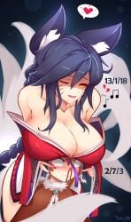 ahri big_breasts default_ahri huge_breasts league_of_legends