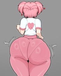 1girls accessory anger_vein ass ass_bigger_than_head back back_view big_ass bottom_heavy bubble_butt cellulite clothed clothed_female cross-popping_vein dat_ass doki_doki_literature_club emote female female_only female_solo from_behind from_behind_angle grey_background hair_accessory hair_ornament hair_ribbon hair_ribbons huge_ass hyper hyper_ass junior_art_ juniorr_art juniorr_xxx large_ass motion_lines natsuki_(doki_doki_literature_club) panties_visible_through_clothing pants pantylines party_hips pink_clothing pink_hair pink_pants portrait rear_view shirt short_hair shortstack simple_background solo solo_female swaying thick thick_ass thick_thighs thighs three-quarter_portrait tied_hair twintails viewed_from_behind white_clothing white_shirt