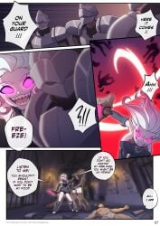 ass breasts briar_(league_of_legends) comic comic_cover comic_page comic_panel english_text feet female league_of_legends monster_girl page_7 page_number strongbana thick thick_thighs thighs white_hair