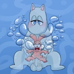 1boy 1girls anais_watterson anthro asphyxiation big_dick bubble bubbles bunny bunny_girl crossover cub cum_in_pussy drowning female furry imminent_death male moomintroll ninotrash size_difference tagme the_amazing_world_of_gumball the_moomins underwater underwater_sex vaginal_penetration weird_crossover