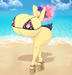 anthro ass beach big_ass big_breasts breasts female female_only glasses hisuian_typhlosion huge_ass huge_breasts large_breasts nintendo platform_footwear platform_heels pokemon pokemon_(species) suiikax tagme thick_thighs typhlosion wedge_heels wide_hips