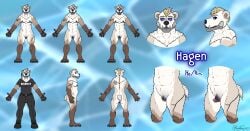 absurd_res andromorph anthro ass big_clitoris black_nose black_sclera blonde_hair blue_eyes bouncer brown_bear brown_body brown_fur claws clitoris clothed clothing cuntboy darkened_genitalia erect_clitoris fluffy fluffy_tail fur furry genitals glowing_frenulum grizzly_bear grolar_bear hair hi_res huge_clitoris hybrid hyper hyper_clitoris hyper_genitalia intersex light_body light_fur long_labia mammal mastectomy_scar metal model_sheet muscular muscular_andromorph muscular_intersex neck_tuft pawpads paws polar_bear prosthetic protruding_teeth pussy round_ears scar security security_guard security_uniform shirt slightly_muscular solo t-shirt toe_claws topwear tuft ursid ursine white_body white_fur