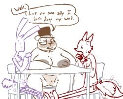 bonnie_(fnaf) breasts five_nights_at_freddy's foxy_(fnaf) freddy_(fnaf) roommates:motha rule_63 tg_weaver