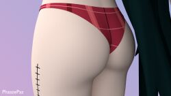 3d ass behind_view danganronpa danganronpa_2:_goodbye_despair female_only mioda_ibuki panties panties_only phaazepaz straight_hair super_danganronpa_2 thighs underwear underwear_only