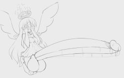 1futa angel balls bottomless broken_halo clothed clothing crimvael embarrassed embarrassed_nude_femboy erection futa_only futanari gigantic_testicles huge_cock humanoid humanoid_penis hung_femboy hyper hyper_penis ishuzoku_reviewers monochrome mostly_clothed penis side_view sketch solo thanuki thanukiart undersized_balls