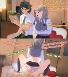 3d akamatsu_kaede bookie bottomless bottomless_male clothed_sex danganronpa danganronpa_2:_goodbye_despair danganronpa_v3 female_on_top hinata_hajime koikatsu panties penis sex straight_hair super_danganronpa_2 upskirt upskirt_sex vaginal_penetration