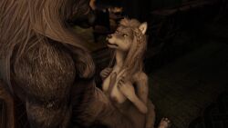 3d animated anthro bethesda_softworks boobjob breasts fur furry lykaios male/female mods nipples skyfurry skyrim sound the_elder_scrolls video wolf yiffy_of_skyrim