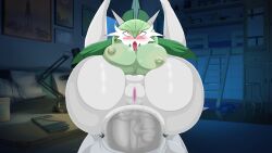 1boy 1girls anal_sex big_balls edit edited ero-enzo female gallade gardevoir green_hair green_skin hearts_in_eyes huge_breasts huge_cock male no_humans penis pokemon pokemon_(species) pokemon_dppt pokemon_on_pokemon pokemon_rse pubes rtenzo tongue_out white_skin