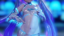 3d flat_chest hatsune_miku mantis_x see-through_clothing tagme vocaloid