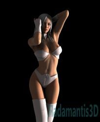 3d armpits blonde_hair blue_eyes breasts breasts_out emma_frost female female_only hourglass_figure huge_breasts marvel marvel_comics radamantis3d topless topless_female white_queen x-men