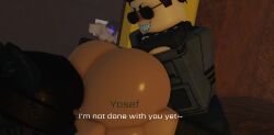 3d aviator_sunglasses decaying_winter dialogue doggy_style evil_grin lizzy lulu_(decaying_winter) moosty night_vision_goggles pushed_down roblox roblox_game robloxian skull_mask source_request tagme yosef_(decaying_winter)