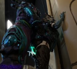 1futa 1girls 3d against_wall armor auramargaret banshee_(warframe) cum cum_in_pussy cum_inside female helmet hildryn_(warframe) sex source_request tagme warframe