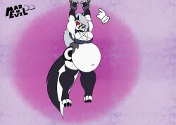 1girls anthro big_belly big_breasts breast_expansion breasts female force_feeding furry hellhound helluva_boss loona_(helluva_boss) mad_n_evil obese overweight sequence stuffing tagme weight_gain wolf wolf_girl