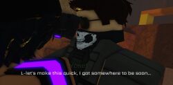 3d aviator_sunglasses blowjob boobjob decaying_winter dialogue lulu_(decaying_winter) moosty night_vision_goggles roblox roblox_game robloxian skull_mask source_request tagme yosef_(decaying_winter)