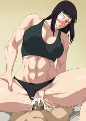 abs ass cowgirl_position cum cum_in_pussy cum_inside johnathan_mar jormungand lime_(purple_haze) muscular muscular_female pussy sex sofia_valmer thick_thighs vaginal_penetration