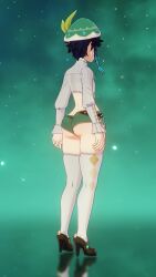 1boy 3d 9:16 animated ass braid bulge dark_hair femboy game_mod genshin_impact girly green_eyes heels high_heels male male_focus male_only mod mp4 no_sound short_hair shorter_than_10_seconds shorts skexce slim_waist tagme thick_thighs trap venti_(genshin_impact) vertical_video video video_games white_shirt wide_hips