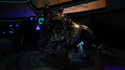 1girls 3d alien alien_girl armor auramargaret dildo dildo_sitting helmet ivara_(warframe) solo solo_female squatting tagme warframe