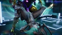 1futa 1girls 3d alien alien_girl athletic_female athletic_futanari auramargaret breasts cum cum_in_pussy cum_inside cum_on_breasts female female_focus futa_on_female futanari nyx_(warframe) on_back robot robot_girl saryn_(warframe) sex tagme warframe